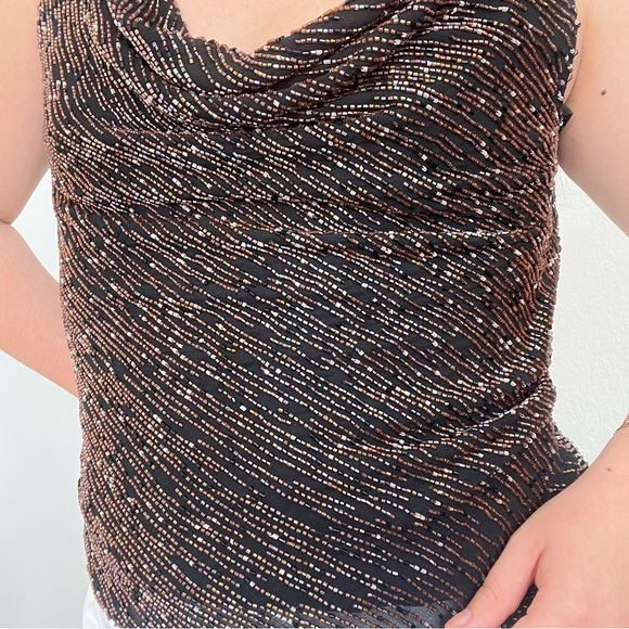 Cache Beaded Cowl Neck Tank - Picture 6 of 10